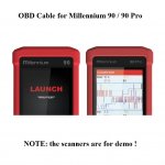 OBD2 Cable Diagnostic Cable for LAUNCH MILLENNIUM 90 90Pro